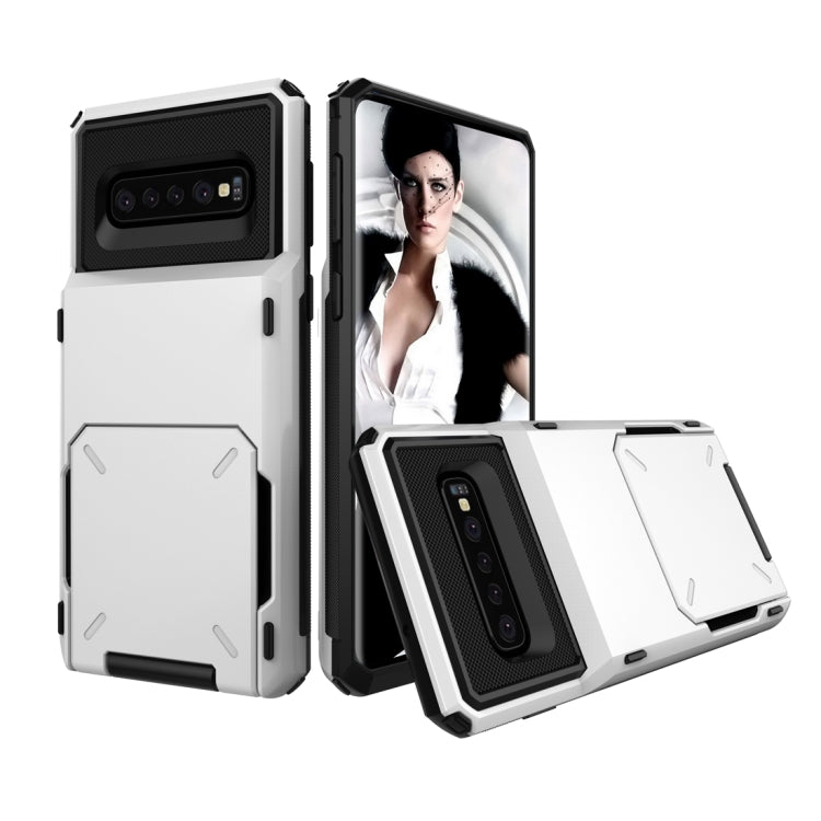 適用於三星 Galaxy S10 翻蓋插卡TPU + PC防摔保護殼