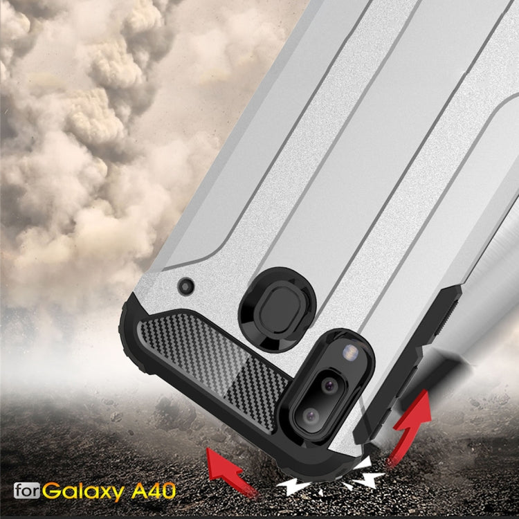 適用於三星 Galaxy A40 金剛鐵甲殼 TPU+PC組合殼