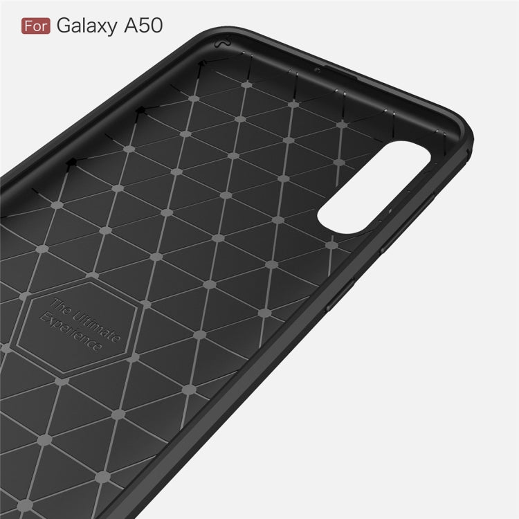 適用於三星 Galaxy A50 拉絲紋碳纖維TPU手機殼