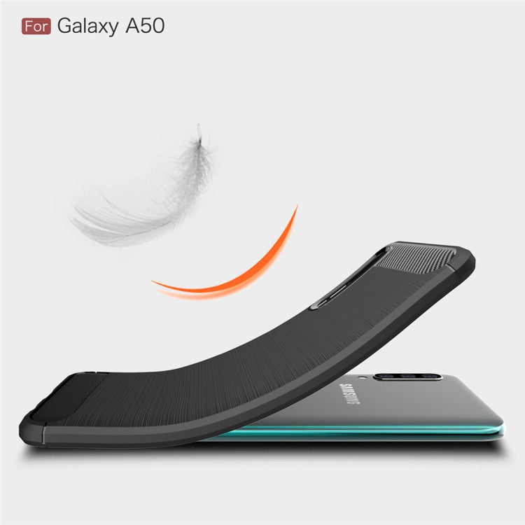 適用於三星 Galaxy A50 拉絲紋碳纖維TPU手機殼