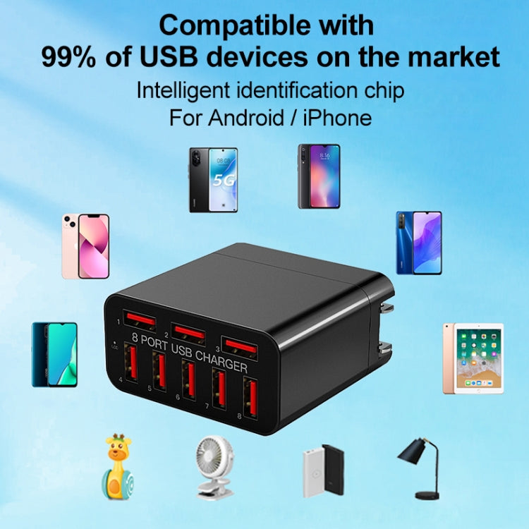 WLX-82 40W 8口USB充電插排，美規