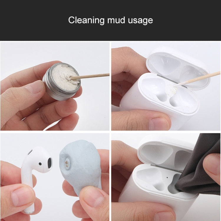 適用於Airpods 4合一 藍丁膠無線耳機充電盒清潔工具