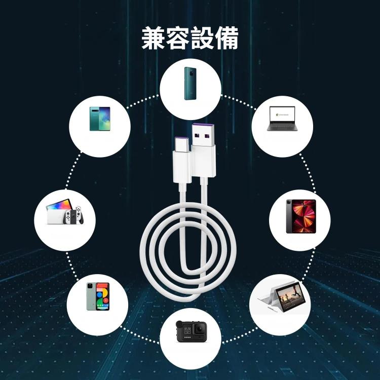 USB 2.0轉Type-C 充電數據線，線長: 1m