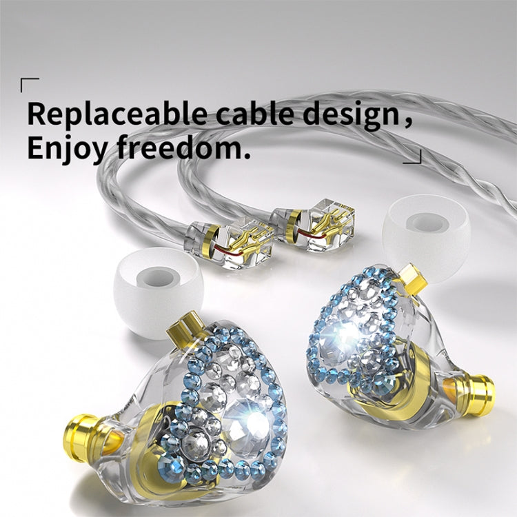 CVJ 琉璃3.5mm帶麥入耳式有線耳機，線長1.25m