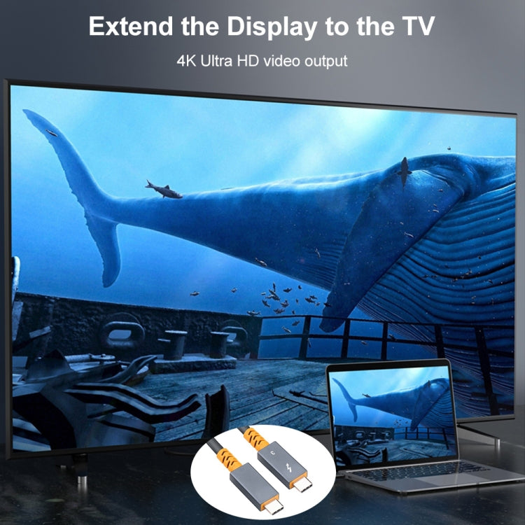 9049 100W Type-C公頭轉Type-C公頭 雙色數據線4K音視頻線 適用於雷電 3，線長:1.5m