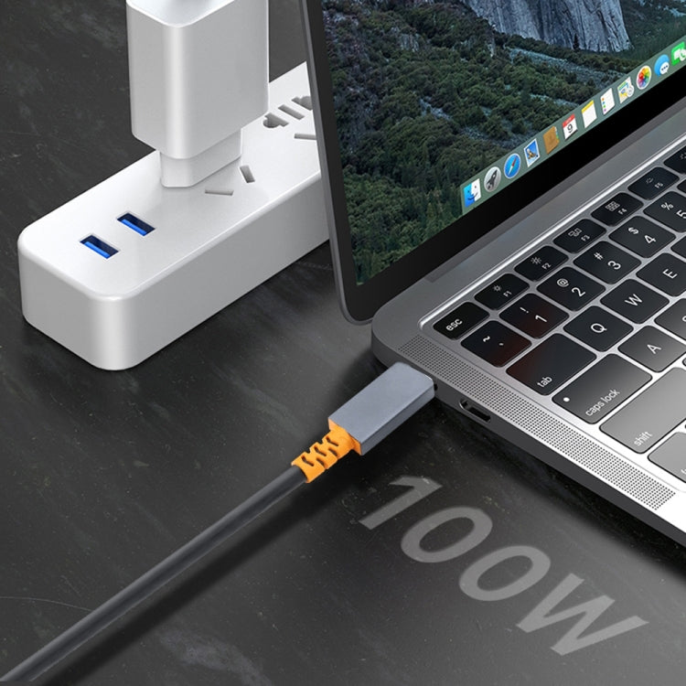 9049 100W Type-C公頭轉Type-C公頭 雙色數據線4K音視頻線 適用於雷電 3，線長:1.5m