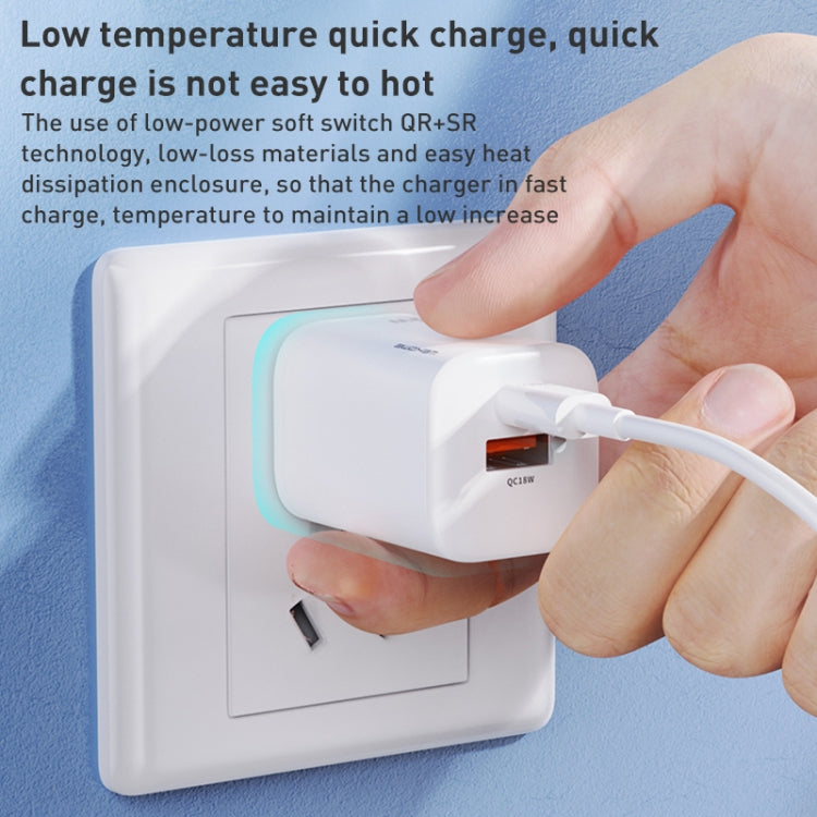 WK WP-U140 33W勁電系列USB+Type-C快充充電器，規格：英規