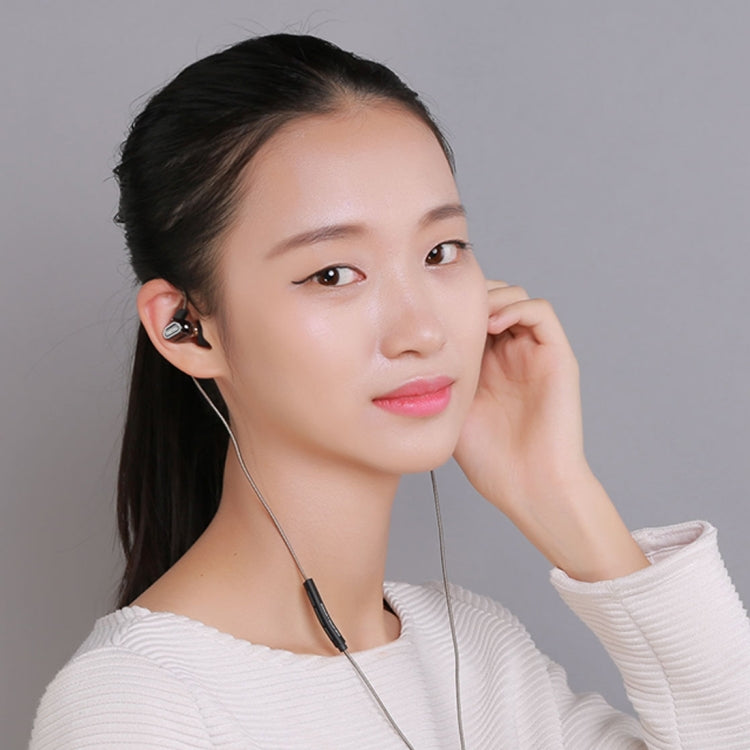 REMAX RM-580 雙動圈3.5mm插頭入耳式有線音樂耳機 帶線控&麥克風