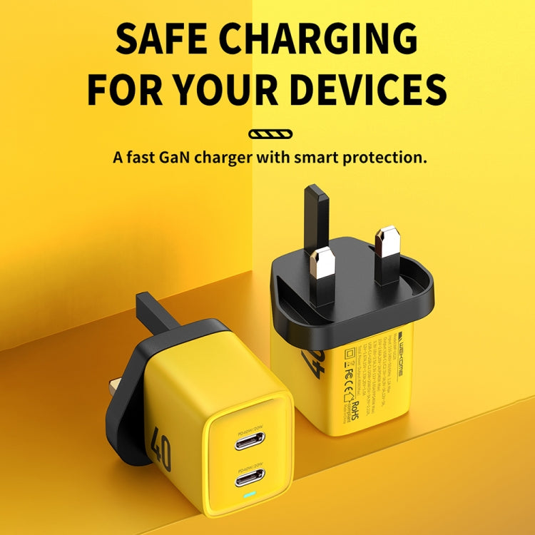 WK WP-U128 40W雙Type-C接口氮化鎵充電器，規格：英規