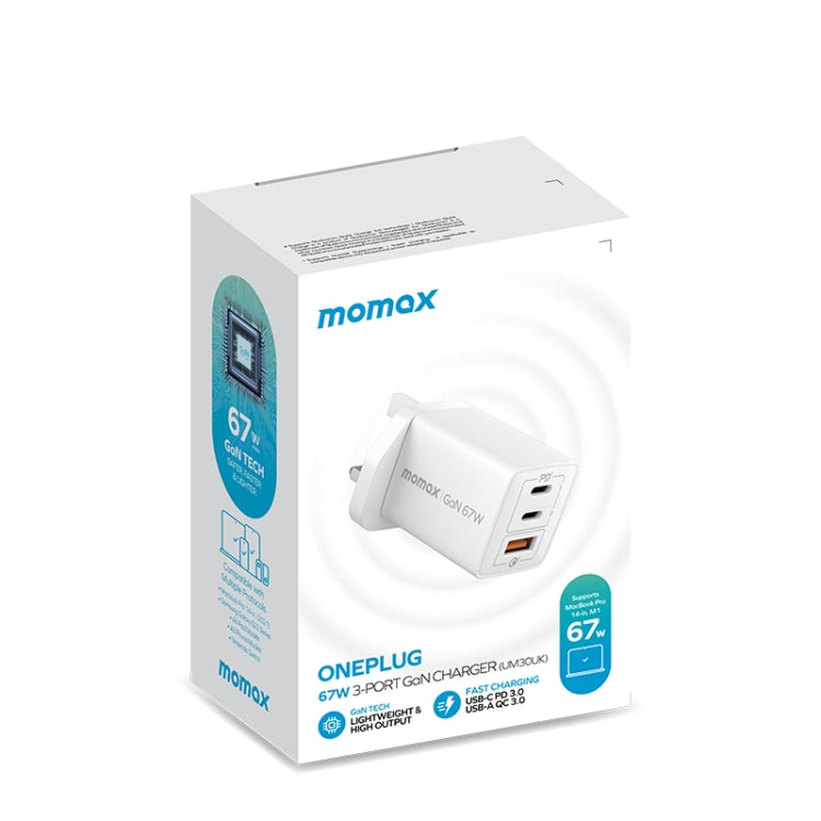MOMAX UM30 PD 67W 快充充電器 英規