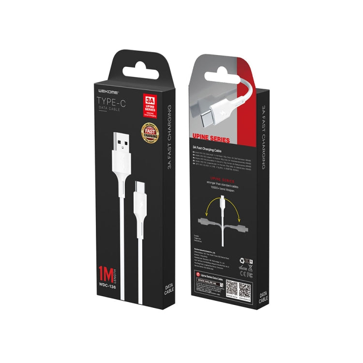 WK WDC-136 USB轉Type-C 3A快速充電數據線