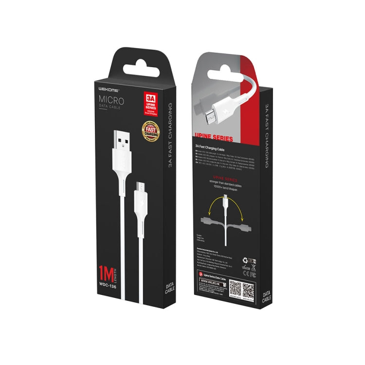 WK WDC-136 USB轉Micro USB 3A快速充電數據線