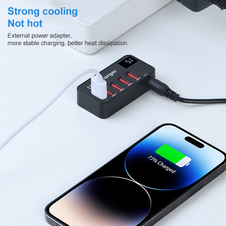 988A 多功能 DC 12V 5口USB數顯快充充電器