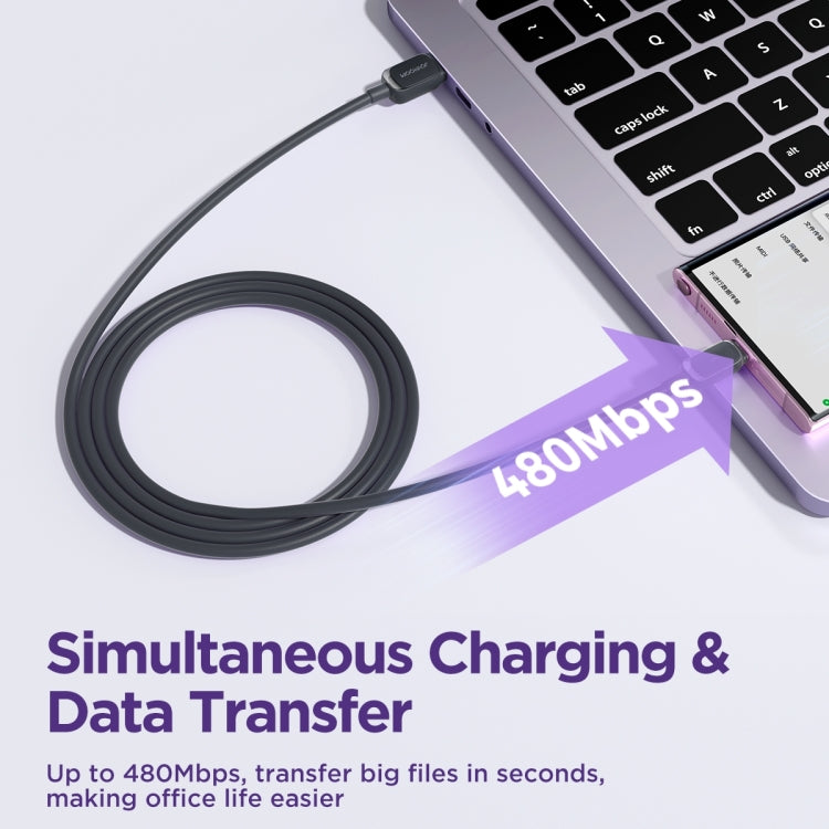 機樂堂 S-AC027A14 幻彩系列 3A USB轉USB-C / Type-C快充數據線，線長:1.2m