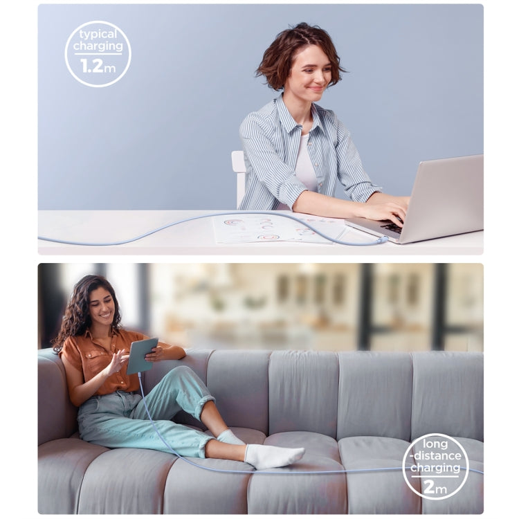 機樂堂 S-CL020A14 幻彩系列 20W Type-C轉8 Pin 快充數據線，線長:1.2m