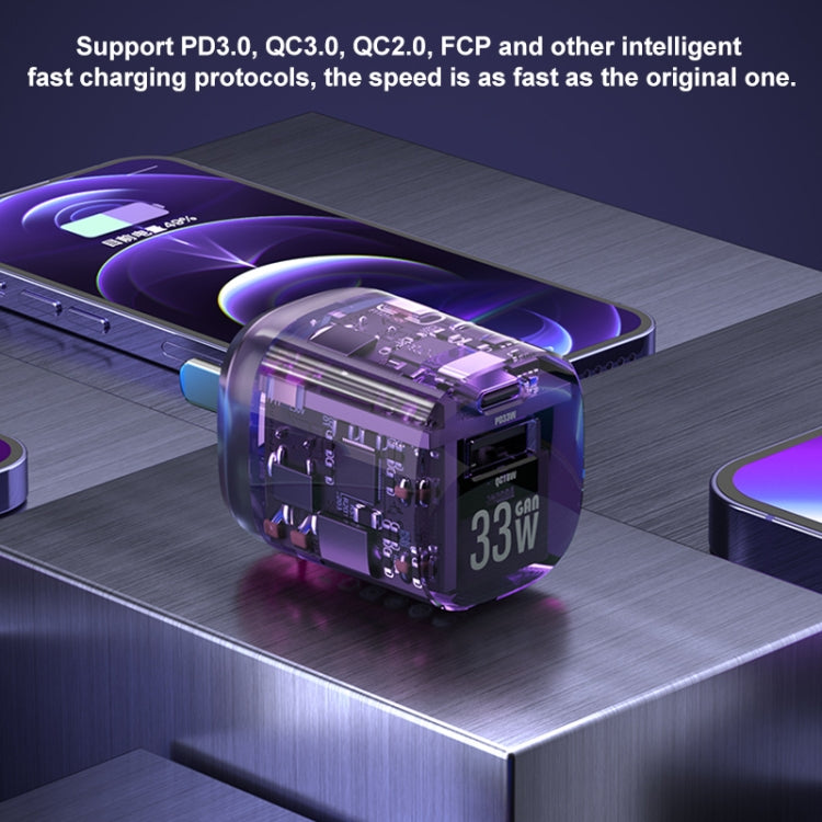 WEKOME WP-U115先鋒33W USB+Type 雙口氮化鎵快充充電器