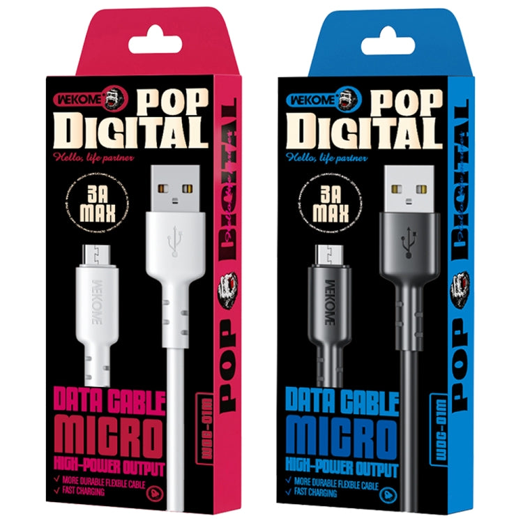 WEKOME WDC-01潮能系列 3A USB轉Micro USB PVC數據線，線長：1m