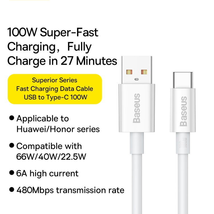倍思 優勝系列 P10320102214-00 100W USB轉Type-C快充數據線, 線長: 0.25m