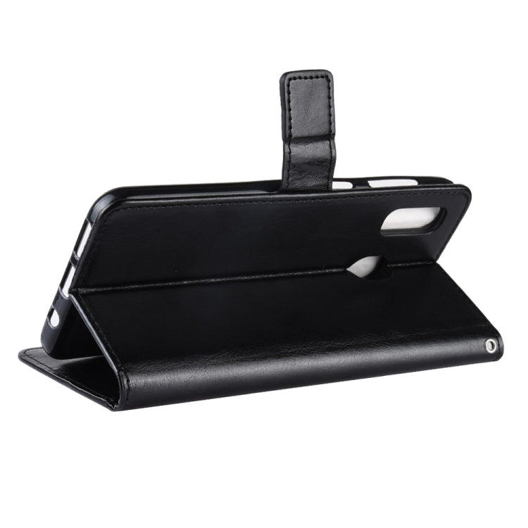 適用於三星Galaxy A20/A30 瘋馬紋左右翻蓋皮套帶支架&卡槽&相框