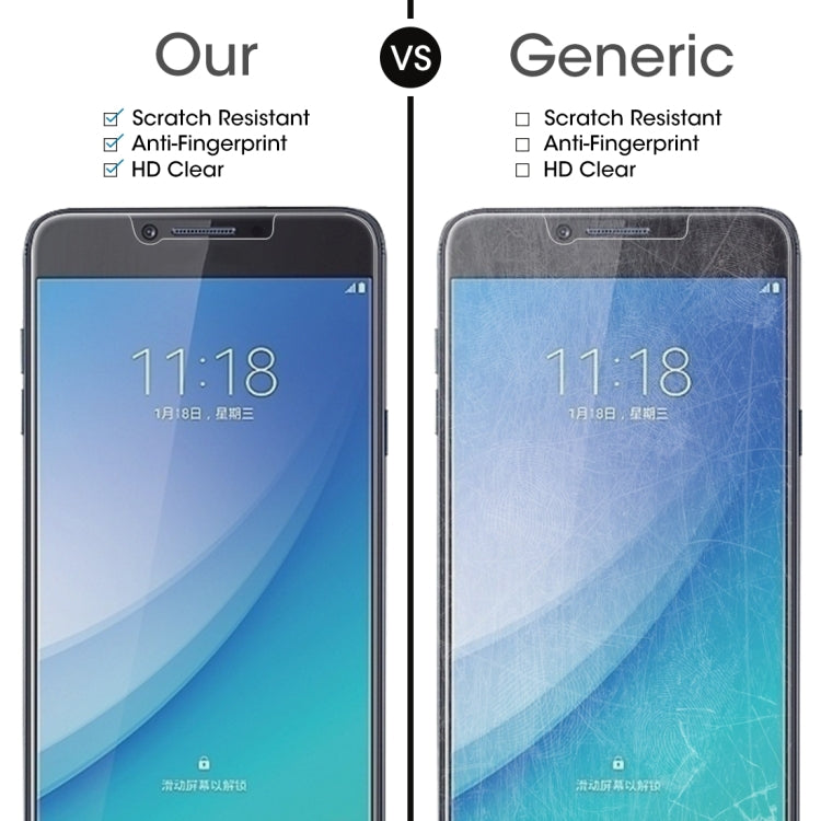 適用於三星Galaxy C7 Pro 0.26mm厚度 9H 2.5D弧邊鋼化玻璃保護膜