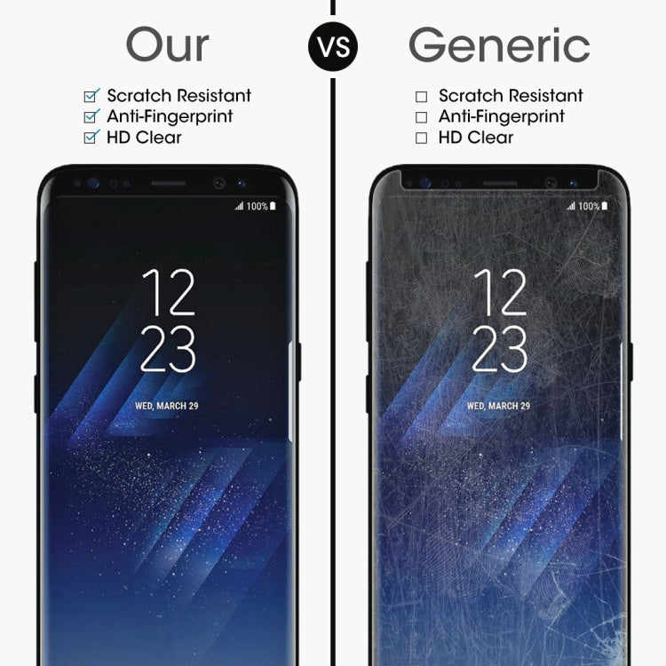 全膠 適用於三星 蓋樂世S8+ / G955 0.26mm厚度 9H表面硬度 3D弧邊非全屏 鋼化玻璃保護膜