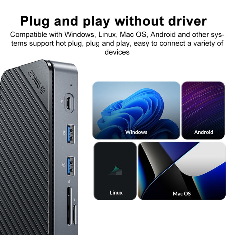 ORICO DPM2P9 M.2硬盤盒帶10合1 HUB 多功能擴展塢