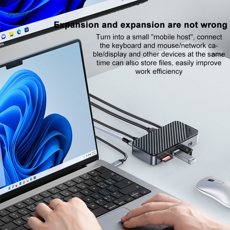 ORICO DPM2P9 M.2硬盤盒帶10合1 HUB 多功能擴展塢