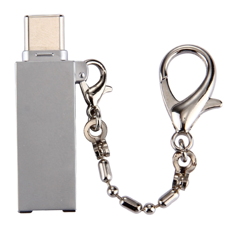 USB 2.0 轉 Type-C 鋁合金迷你轉接頭 帶掛鏈