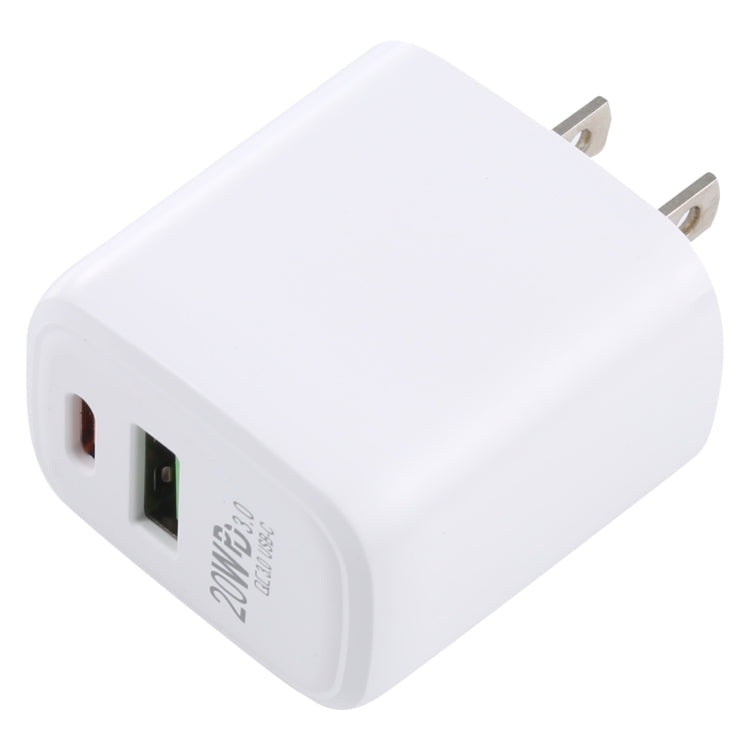 LZ-215A+C 20W QC 3.0 USB + PD 3.0 Type-C快速充電旅行充，美規