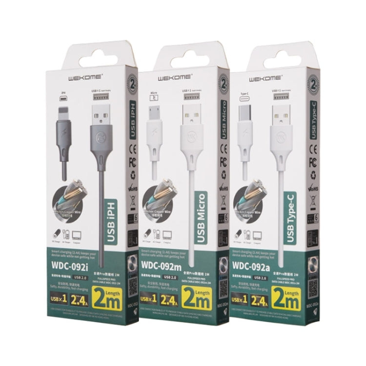 WK WDC-092 2.4A USB轉Micro USB 全速Pro數據線 線長: 3m