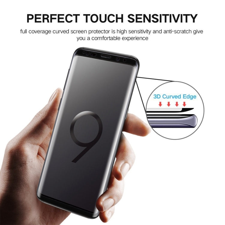 25個裝 適用於三星 S9 Plus 全膠 0.33mm厚度9H硬度3D曲面防刮全屏玻璃膜