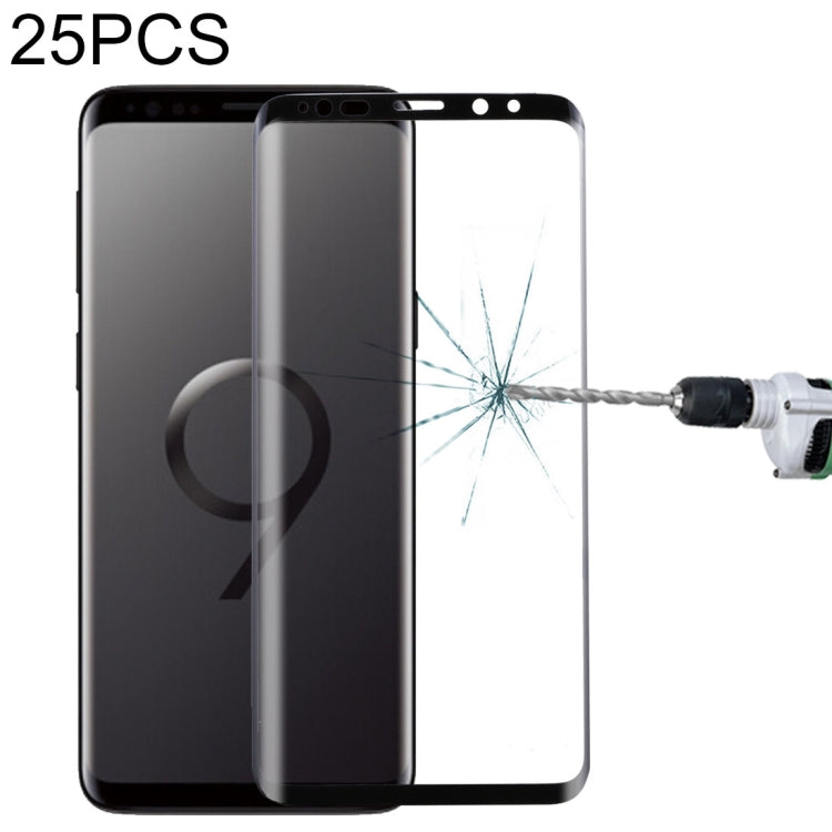 25個裝 適用於三星Galaxy S9 9H表面硬度3D曲面防刮全屏玻璃膜