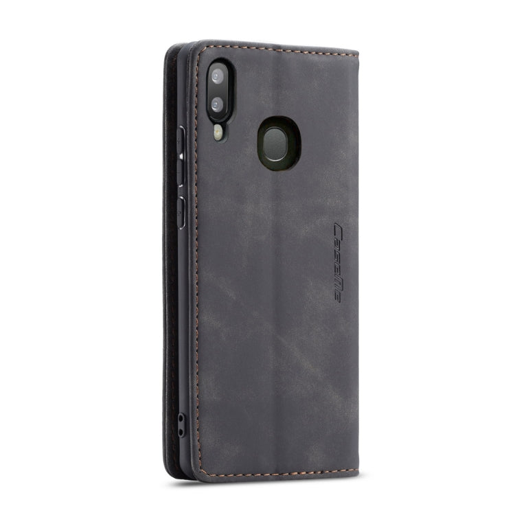 CaseMe-013 適用於Galaxy A40 多功能復古磨砂左右開皮套, 帶支架&卡槽&錢包