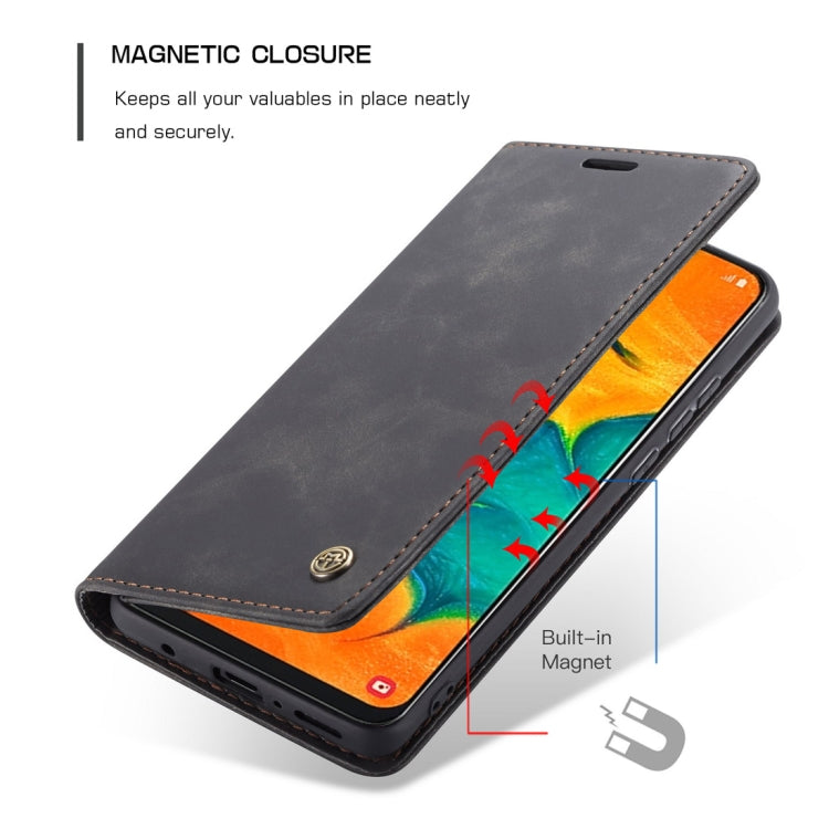CaseMe-013 適用於Galaxy A40 多功能復古磨砂左右開皮套, 帶支架&卡槽&錢包