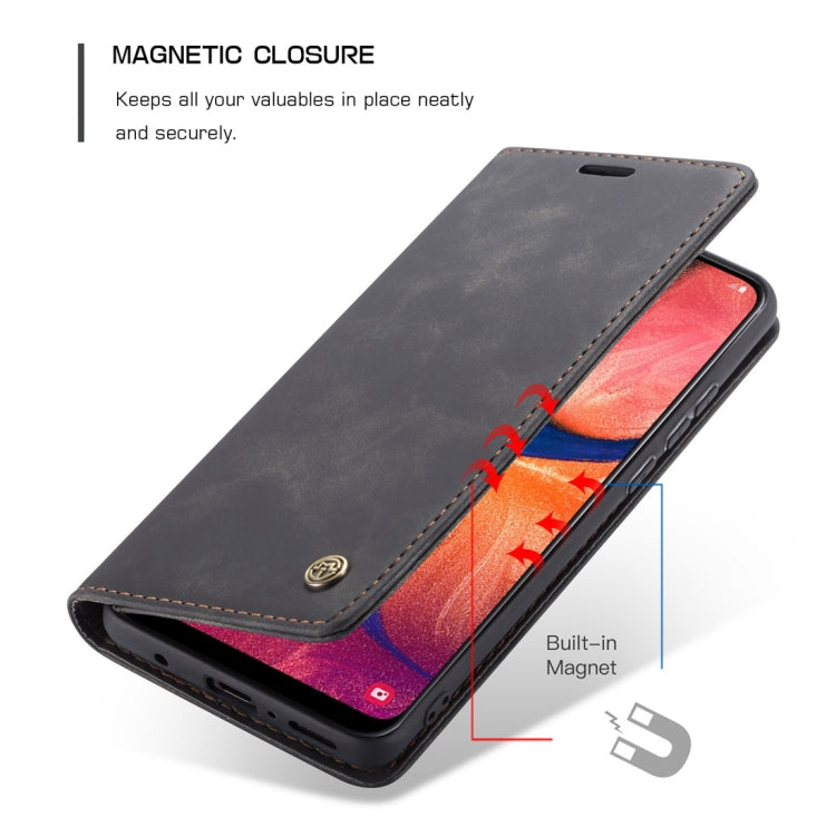 CaseMe-013 適用於Galaxy A20 / A30 多功能復古磨砂左右開皮套, 帶支架&卡槽&錢包