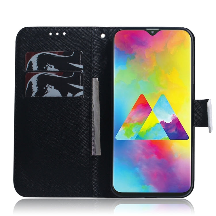 適用於三星 Galaxy M20 憤怒圖案 彩繪左右開皮套，帶支架&卡槽&錢包