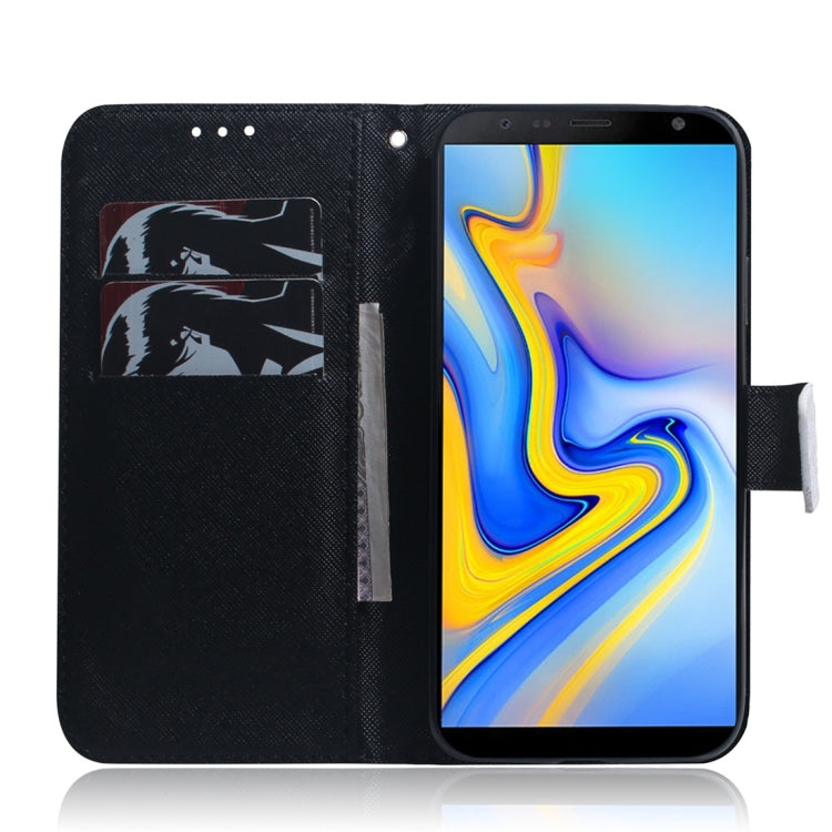 適用於三星 Galaxy J6 Plus 熊貓圖案 彩繪左右開皮套，帶支架&卡槽&錢包