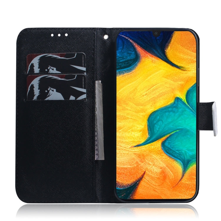 適用於三星 Galaxy A30 憤怒圖案 彩繪左右開皮套，帶支架&卡槽&錢包