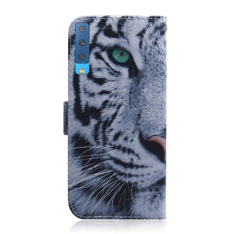 適用於三星 Galaxy A7  / A750F 老虎圖案 彩繪左右開皮套，帶支架&卡槽&錢包