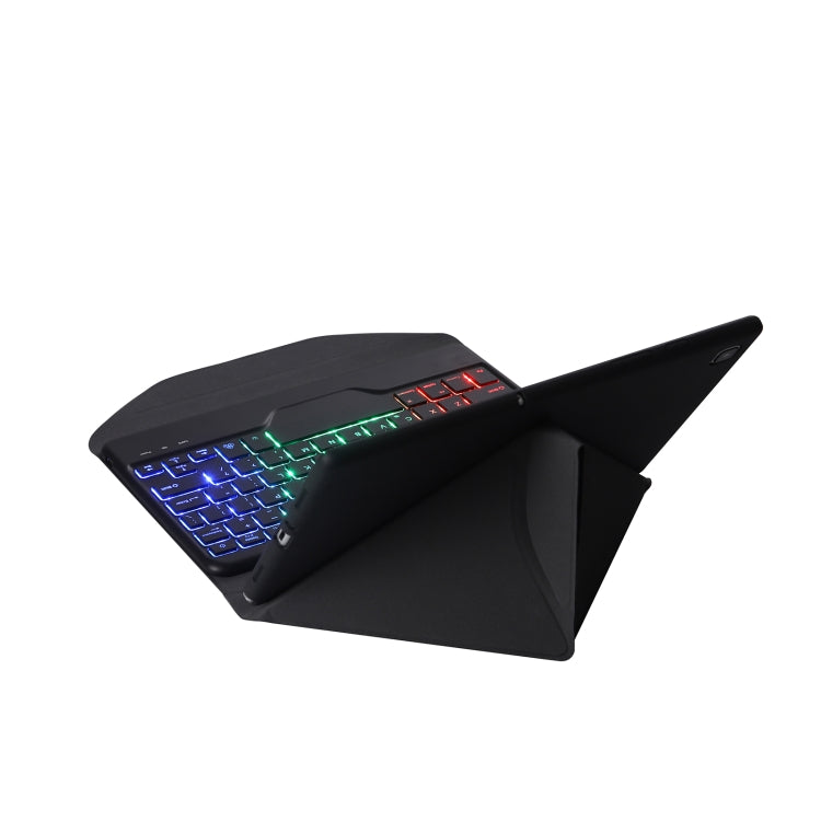 B610S 鑽石紋三角形后支撐分體式藍牙平板鍵盤皮套帶背光 適用於三星蓋樂世Tab S6 Lite