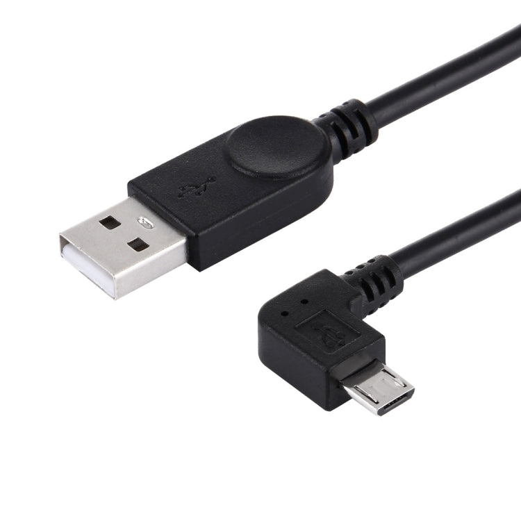 Micro USB 轉 USB 數據充電線 90度右轉, 28cm
