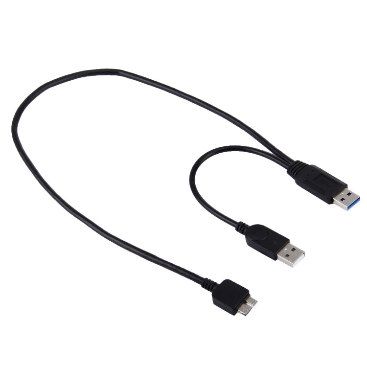 USB 3.0 轉 Micro USB 3.0 + USB 2.0 數據充電線, 50cm 1拖二
