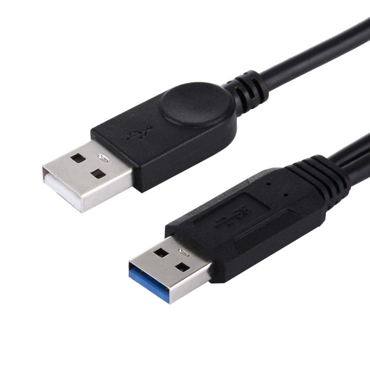 USB 3.0 轉 Micro USB 3.0 + USB 2.0 數據充電線, 50cm 1拖二