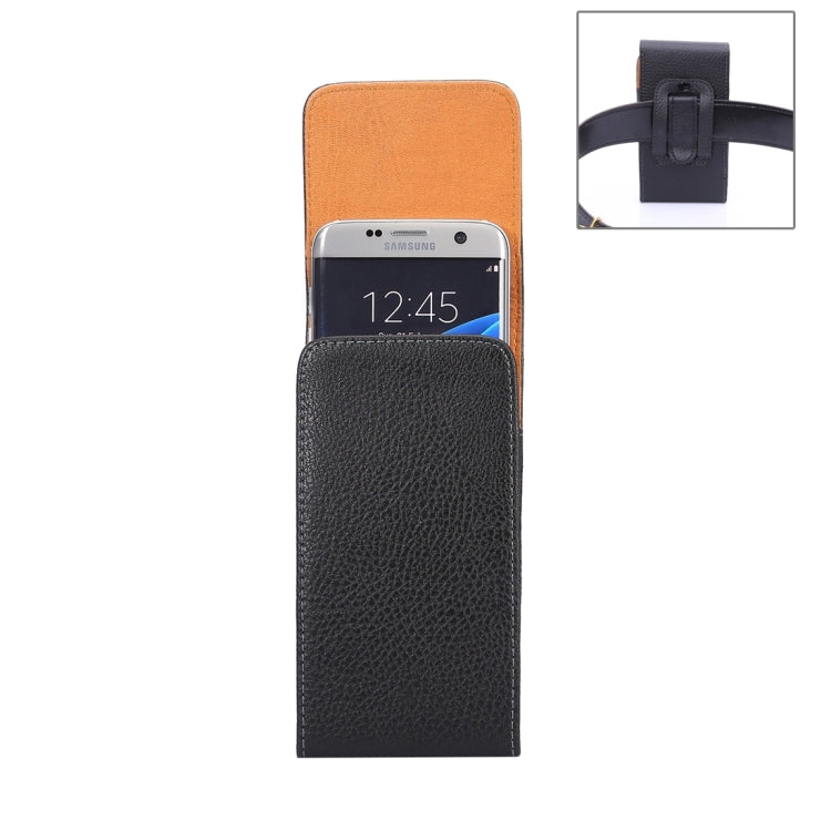 適用於三星蓋樂世 S7 Edge / G935 荔枝紋上下開皮套 背夾扣豎套掛腰包