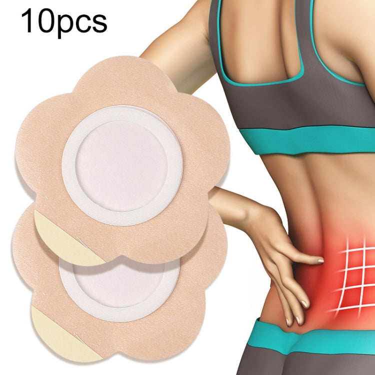 10pcs 042 Spunlace Non-woven Stickers Anti-osmosis Three-volt Belly Button Plaster, Size: 8x8x3.5cm(Plum Shape)