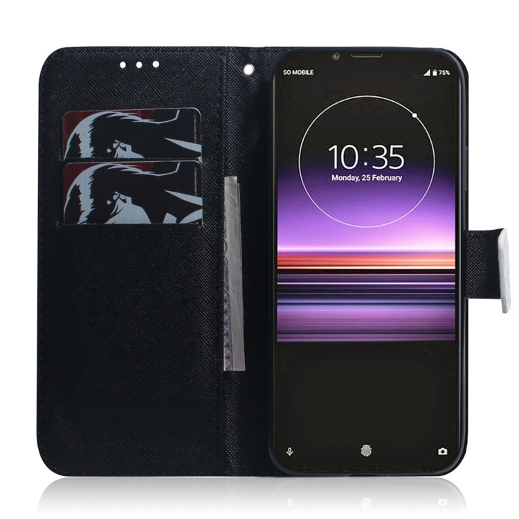 適用於索尼 Xperia 1 憤怒圖案 彩繪左右開皮套，帶支架&卡槽&錢包
