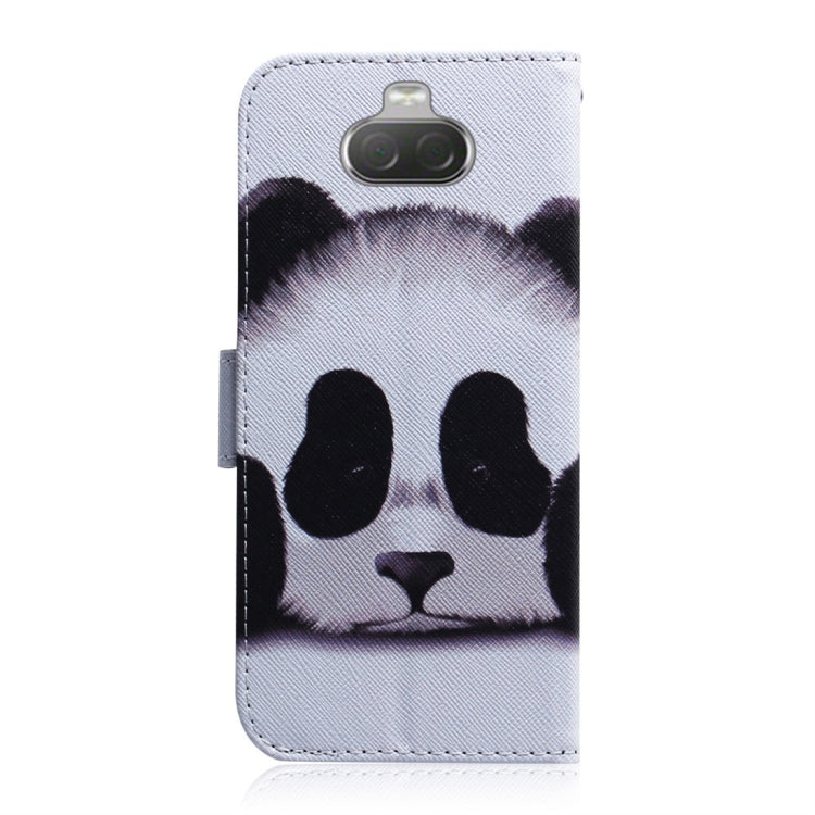 適用於索尼 Xperia 10 熊貓圖案 彩繪左右開皮套，帶支架&卡槽&錢包