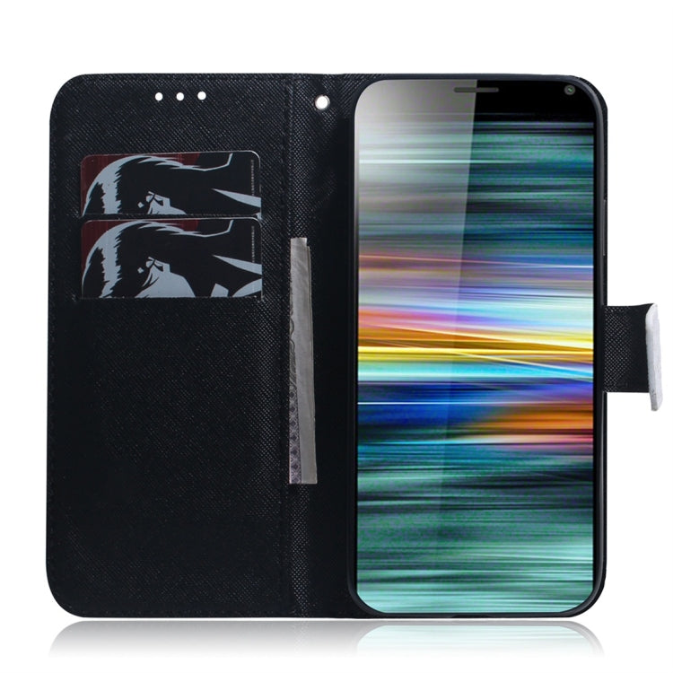 適用於索尼 Xperia 10 憤怒圖案 彩繪左右開皮套，帶支架&卡槽&錢包