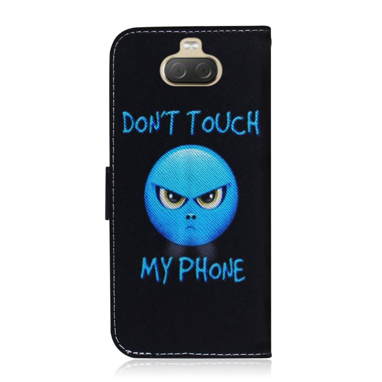 適用於索尼 Xperia 10 Plus 憤怒圖案 彩繪左右開皮套，帶支架&卡槽&錢包