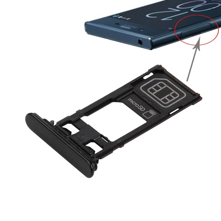 適用於索尼 Xperia XZ 單卡 SIM + SD卡卡托 , For Xperia XZ Single SIM Black, For XZ Single SIM